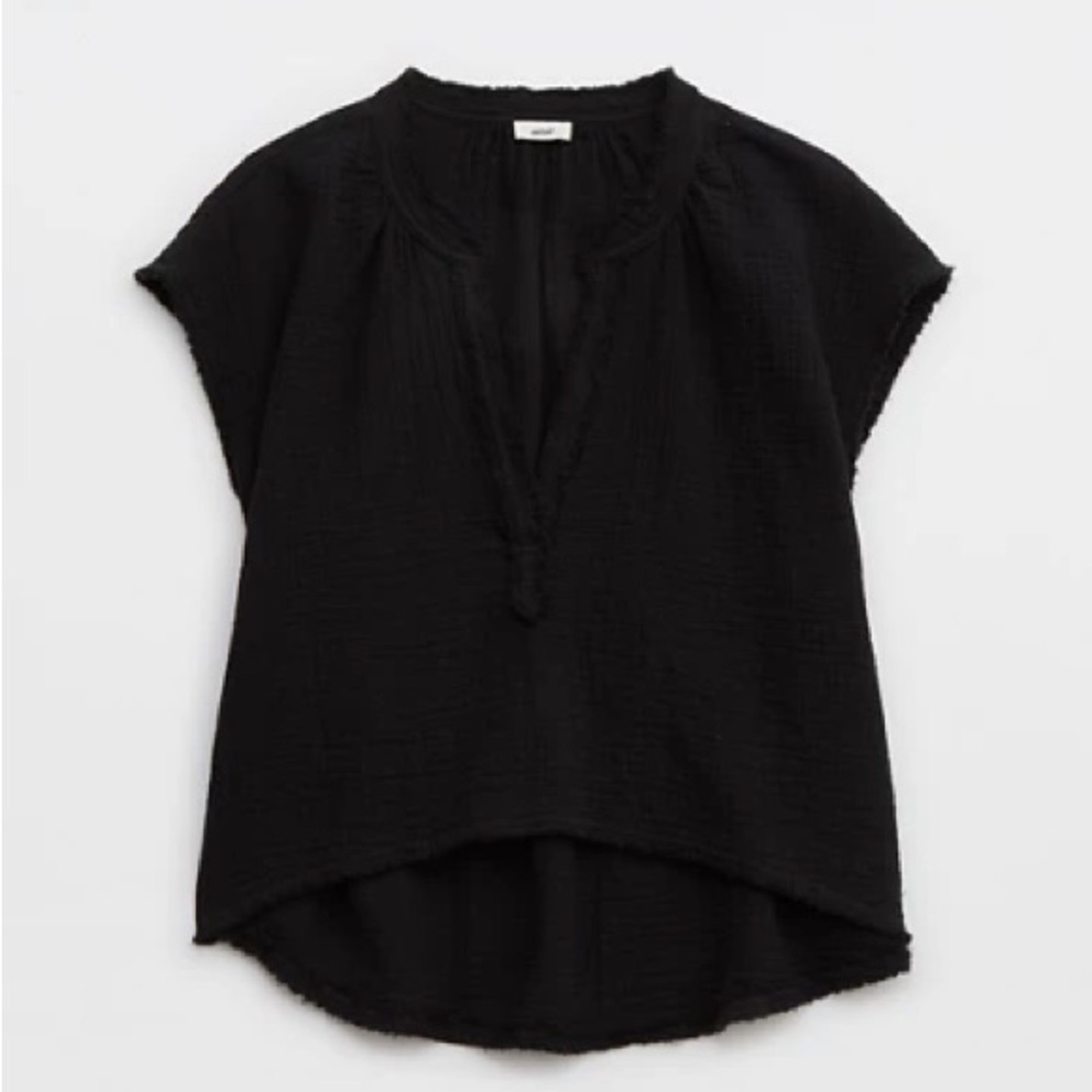 Aerie Gauzy Cropped T shirt